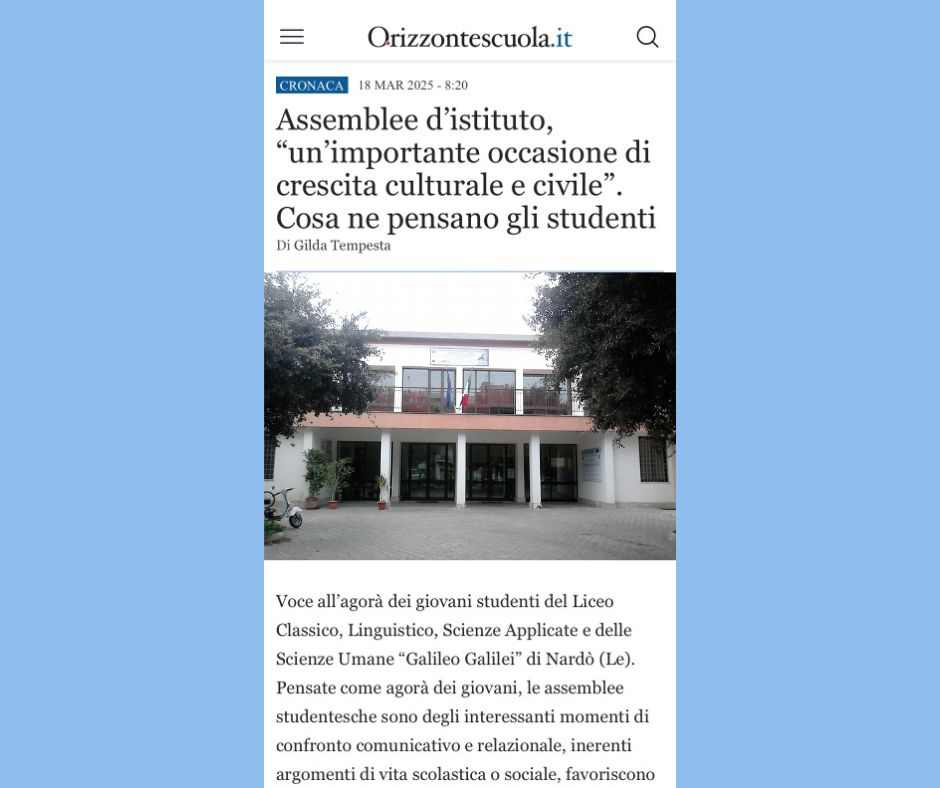 Agorà degli studenti Liceo
