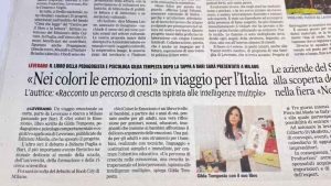 “Nei colori le emozioni” in viaggio per l’Italia. L’autrice “racconto un percorso di crescita ispirata alle intelligenze multiple”